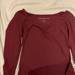 Maroon sweetheart shirt